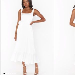 Show me your mumu white garden dress xs